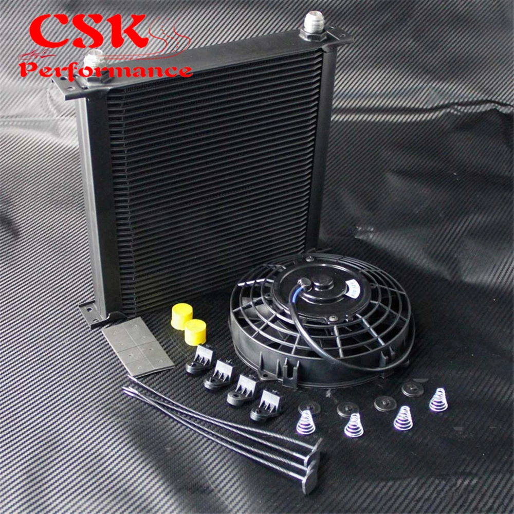 #Special Offers 40 Row AN10 Aluminum Engine & Transmission Oil Cooler + 7\ Electric Fan kit