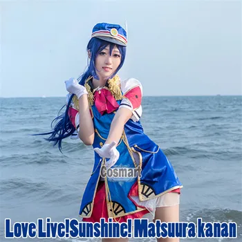 

[Customize]Anime Love Live!Sunshine!Matsuura kanan Happy Party Train Aqours Awakening Uniform lovelive Cosplay Costume freeship