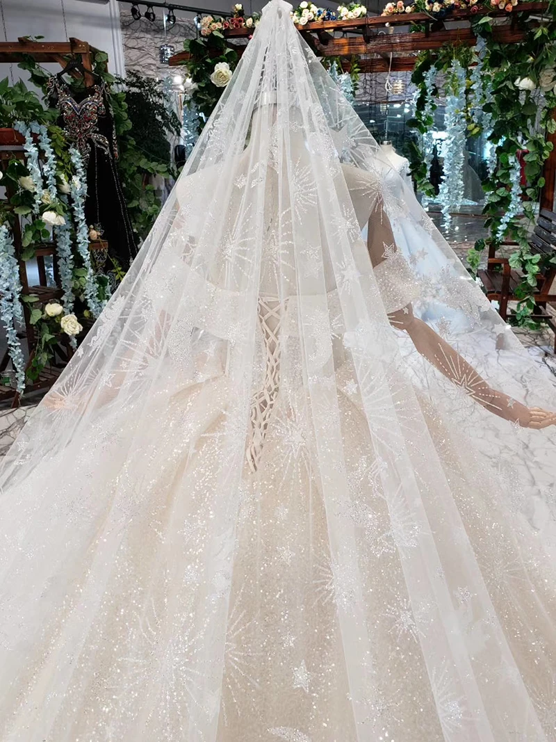 HTL432 shiny wedding dresses with glitter off the shoulder special neck sparckly wedding gowns 2019 new fashion robe de mariee (22)