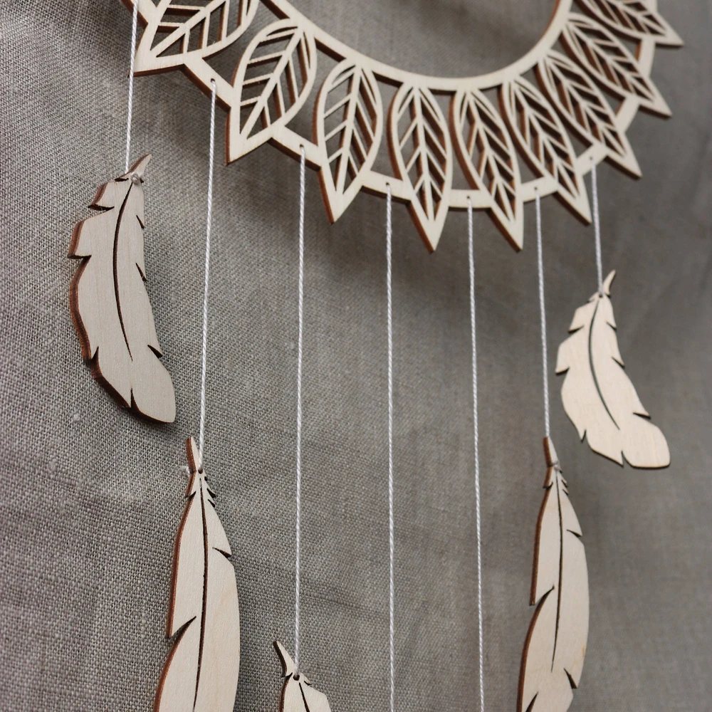 Personalized name Wood dream catcher, Nursery Dream Catcher, NaturalHome Decor, New Baby nursery, Wall Hangingwedding deco (4)