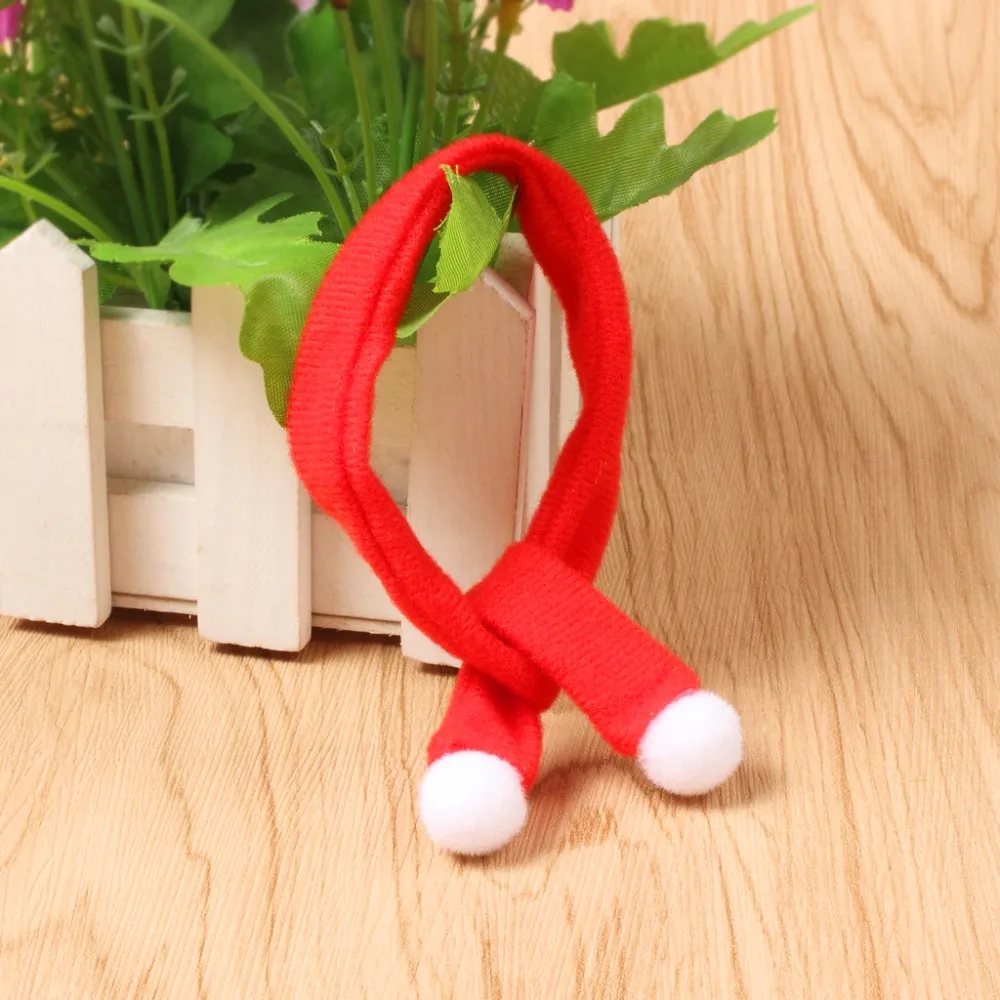 Mini Santa Scarf for Pet Dog Cat Puppy Doll Tie Neck Neckerchief Christmas Accessories (6)