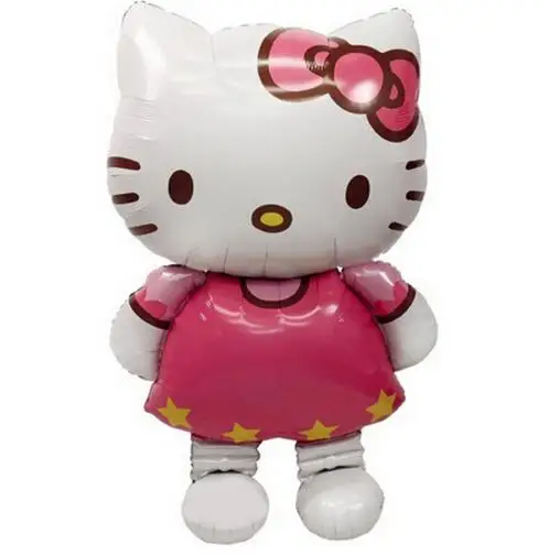 

116*65cm Hello Kitty Cat Foil Balloons 3 Size Large Medium &Kitty head birthday decoration wedding party inflatable air balloons