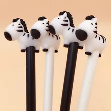 Horse Office Supplies And Get Free Shipping On Aliexpress 4 Pcs Kawaii Black And White Horse Gel Pen Signature Escolar Papelaria School Office Supply