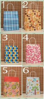 

wholesale size 27*21*11cm 6 colors Kraft paper bag,shopping Festival gift bag , (100piece\lot)