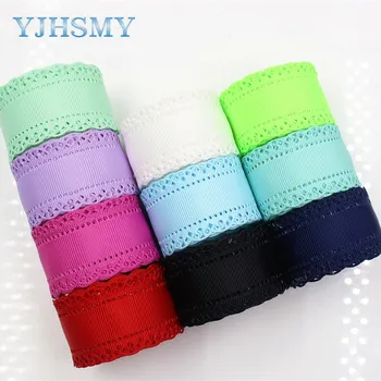 

YJHSMY D-17703-915,10 yards, hot sale 30 mm hollow Flowers solid Grosgrain Ribbon,DIY handmade materials,Clothing accessories