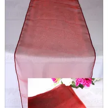 10 шт. 60 Цвет-1 \ 4 снег органзы Настольная дорожка Свадебные украшения/украшение партии/Свадебная вечеринка питания украшения Цвета