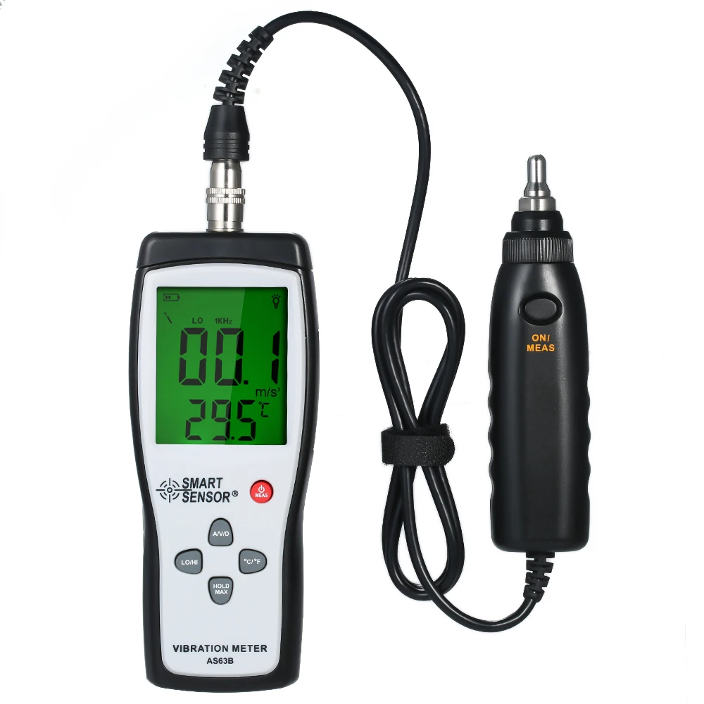 SMART SENSOR 10HZ~1KHZ Digital vibration meter 0.1~199.9m/s Precision Vibration measurer Tester Gauge Analyzer W/Carry Box