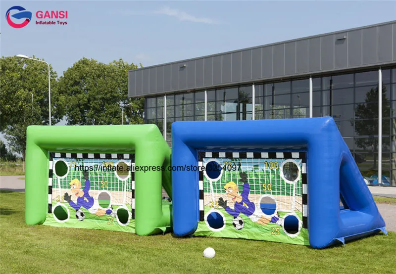 Outdoor Shooting Door Inflatable Soccer Kick Games / Inflatable Football Goal / Inflatable Soccer Goal soccer top bins youth free kick practice shooting target net soccer goal shooting accuracy training football training equipment