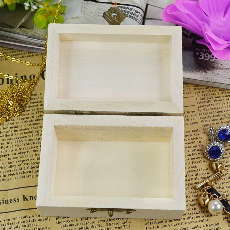 Многофункциональные винтажные коробки для хранения дома 1 шт. деревянная шкатулка шестиугольник/прямоугольная форма коробка для колец ожерелье коробка ручной работы ремесло