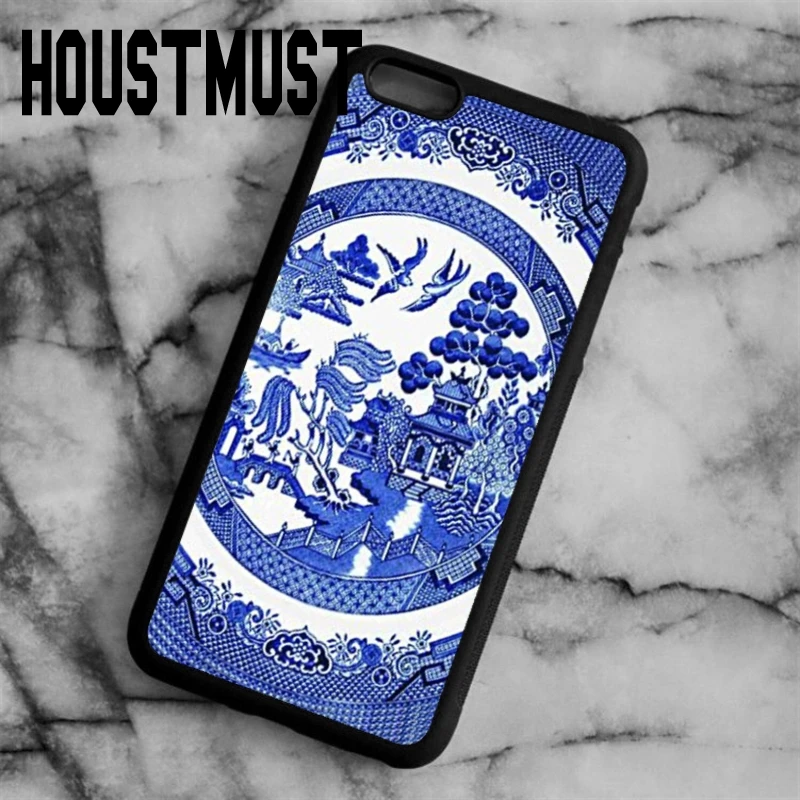 Houstmust голубой ивы значение КИТАЯ чехол для iPhone 5 5S SE 6 S 7 8 Plus x Samsung galaxy S5 S6 S7 Edge S8 плюс