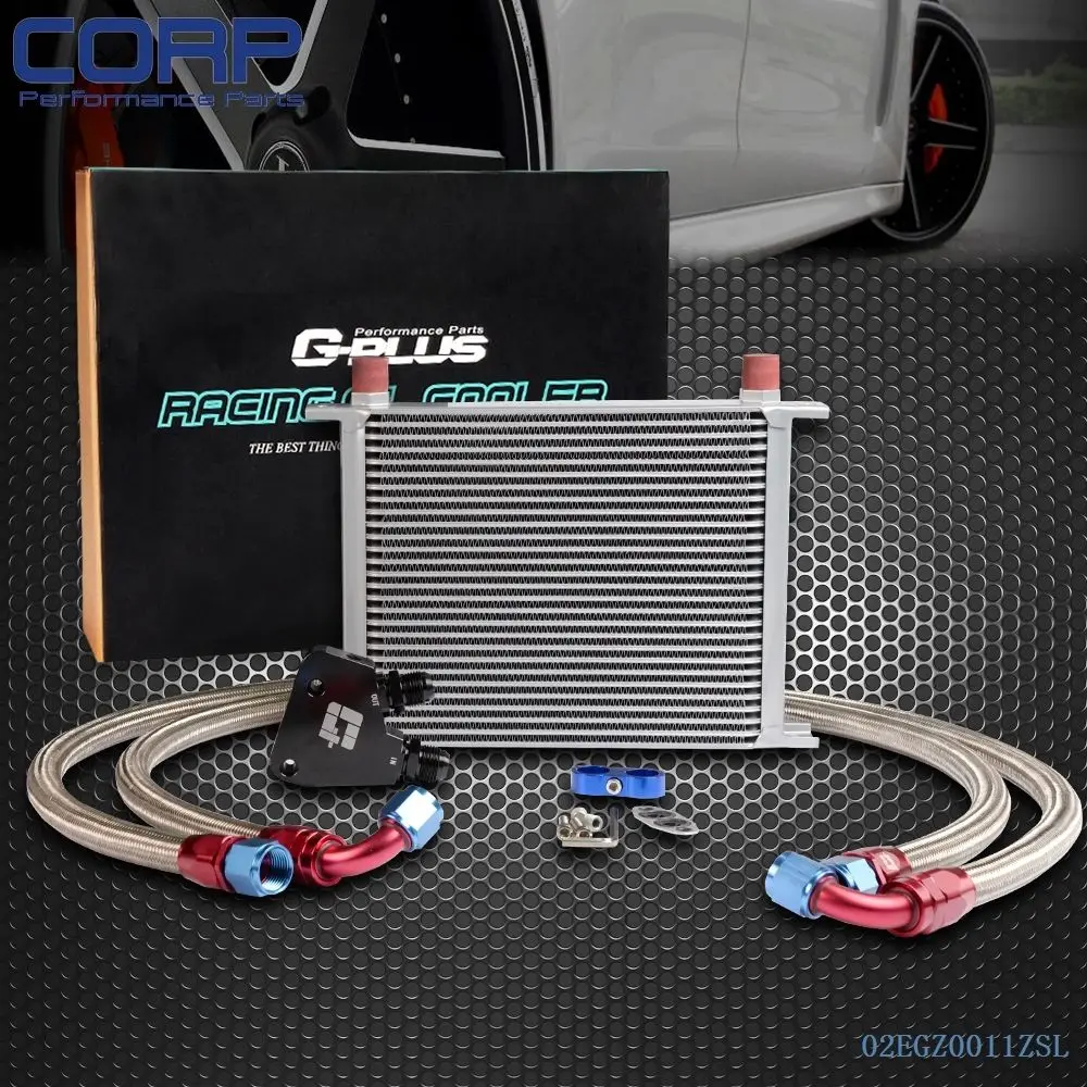 28 Row Engine Oil Cooler Kit + Sandwich Plate For BILLET LS1 LS2 LS3