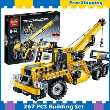 

267pcs Bela Technic 3348 Mini-Mobile Crane Model Building Kit Blocks Toys Classic Playset Bricks Gifts sets Compatible with Lago