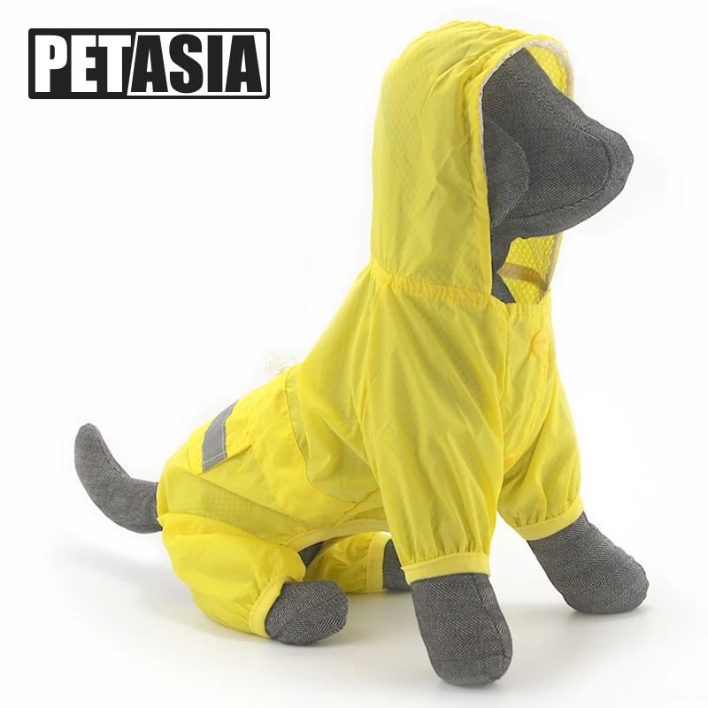 

PETASIA Dog Raincoat Waterproof Hooded Dog Clothes Rain Coat Cloak Camouflage For Small large Puppy Pet Rainy XS XXL with hood