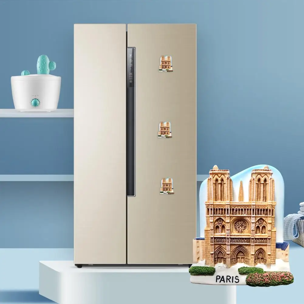 Нотр-Дам де Пари стикер для холодильника инновационная 3D Резина, магнит на холодильник наклейка туристический сувенир стикер s украшение дома