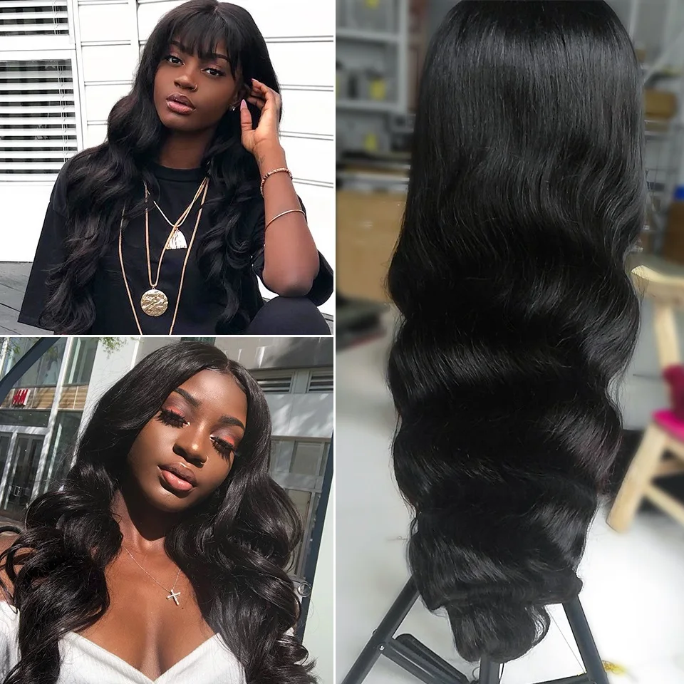Lace-Front-Human-Hair-Wigs-Pre-Plucked-130-150-180-250-Density-Brazilian-Body-Wave-Wigs