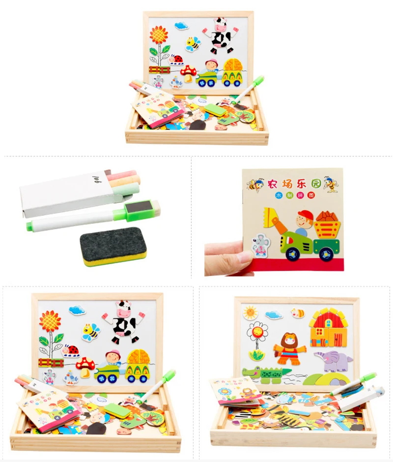 Головоломка, доска для рисования, Английский алфавит, буквы, обучающие и обучающие игрушки для детей, животные, магнитная головоломка, рисование, головоломка, игрушки