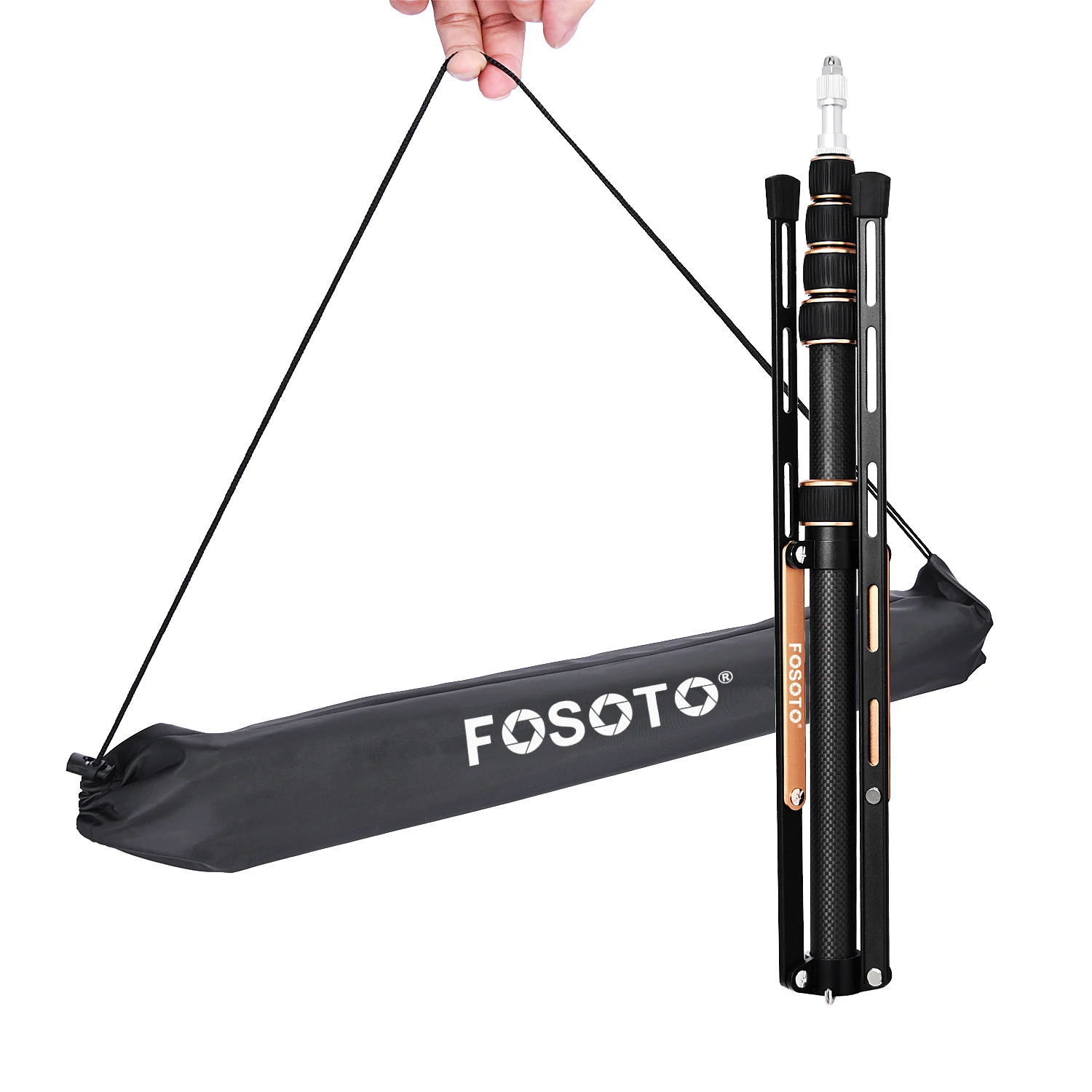 Fusitu FT-220 светильник из углеродного волокна с подставкой и головкой софтбокс для фотостудии светодиодный фотографический Штатив для осветительного прибора вспышка зонт-отражатель