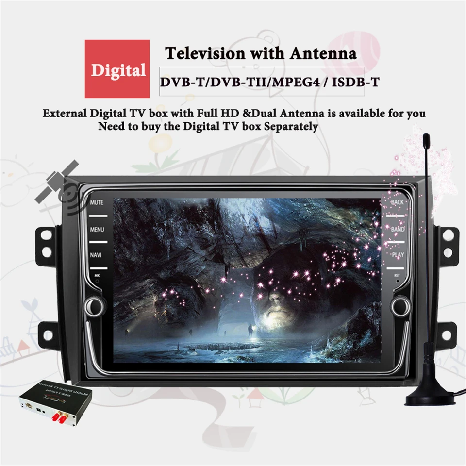 Top 8" 2 din Android 9.1 Car Radio dvd for Suzuki SX4 2006-2013 gps navigation radio video audio Multimedia player stereo Headunit 4
