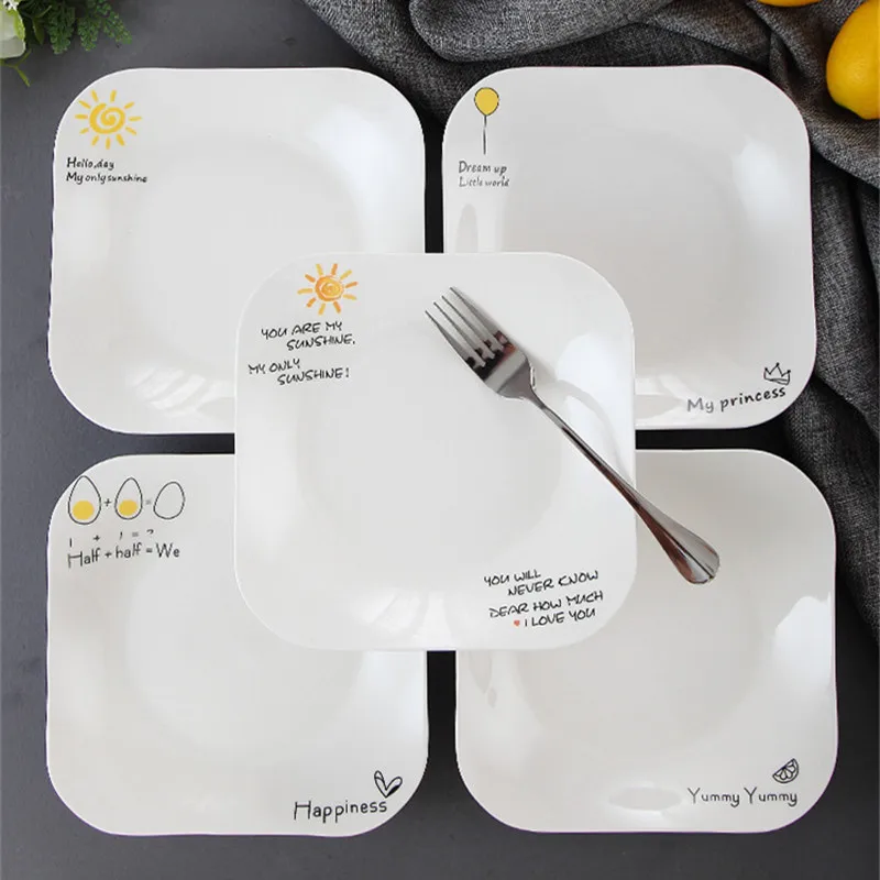 European Vintage Steak Plates Restaurant Breakfast Plate (5)_