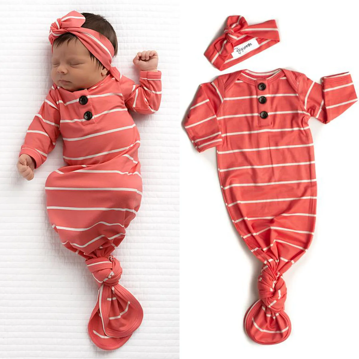 Мягкий хлопковый спальный мешок для новорожденных; одеяло; пеленка для малышей; постельные принадлежности; шапка; комплект из 2 предметов