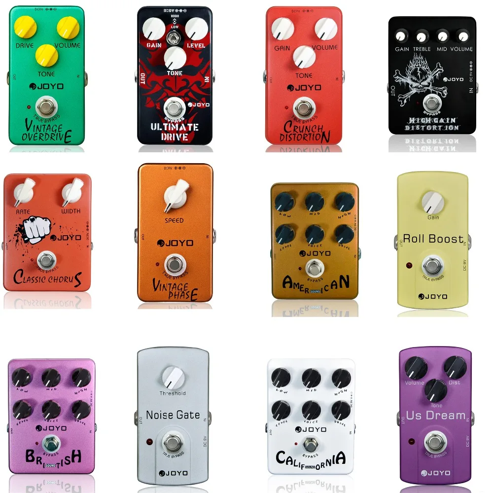 

JOYO Guitar Effects Vintage Overdrive/Ultimate Drive/Crunch Distortion/Digital Delay/American Sound Electric Guitar Effect Pedal