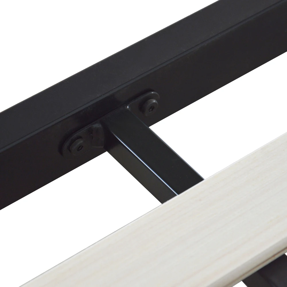 Iron Metal Bed with Slat Black Dropshipping (5)