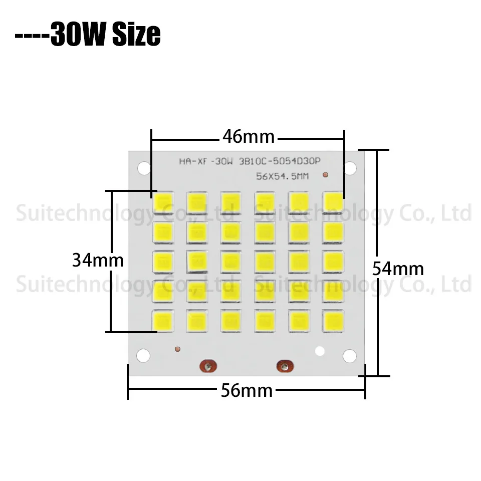 1 шт. полный светодиодный прожектор PCB мощностью 10 Вт, 20 Вт, 30 Вт, 50 Вт, 100 Вт, 150 Вт, SMD5054 светодиодный светильник PCB, алюминиевая пластина для Светодиодный прожектор - Испускаемый цвет: 30W