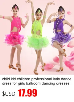 Костюмы для латинских танцев, бальных танцев, танго, юбки и платья, Детский костюм для девочек, сальса, платье с блестками, бахрома для детей