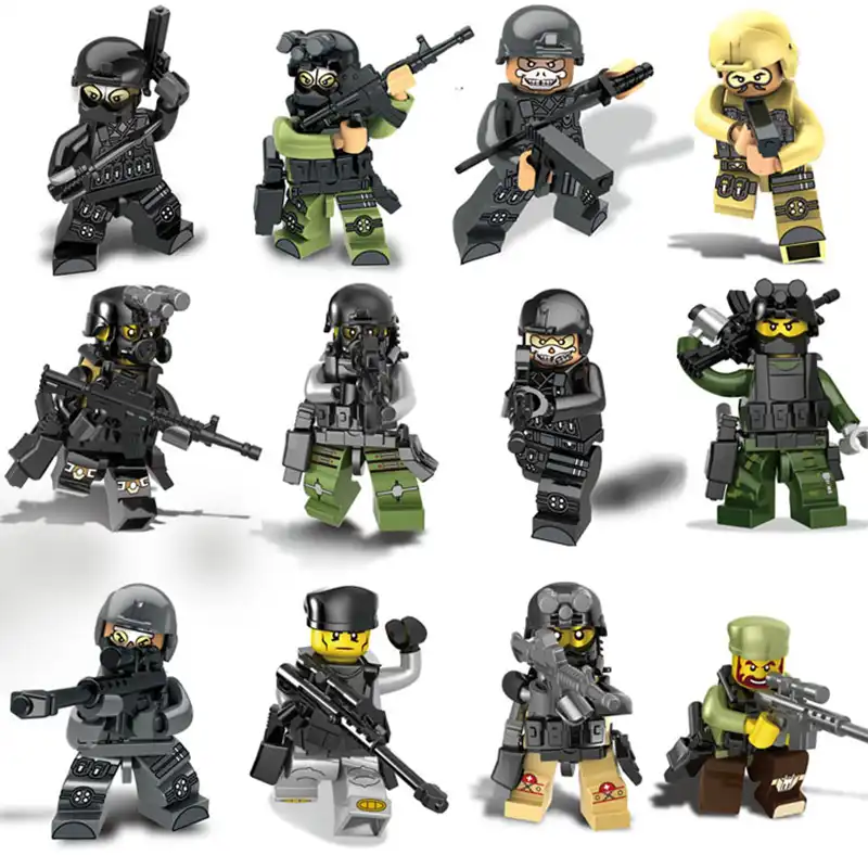 8pcs/set military army action figure compatible ww2 world war 2