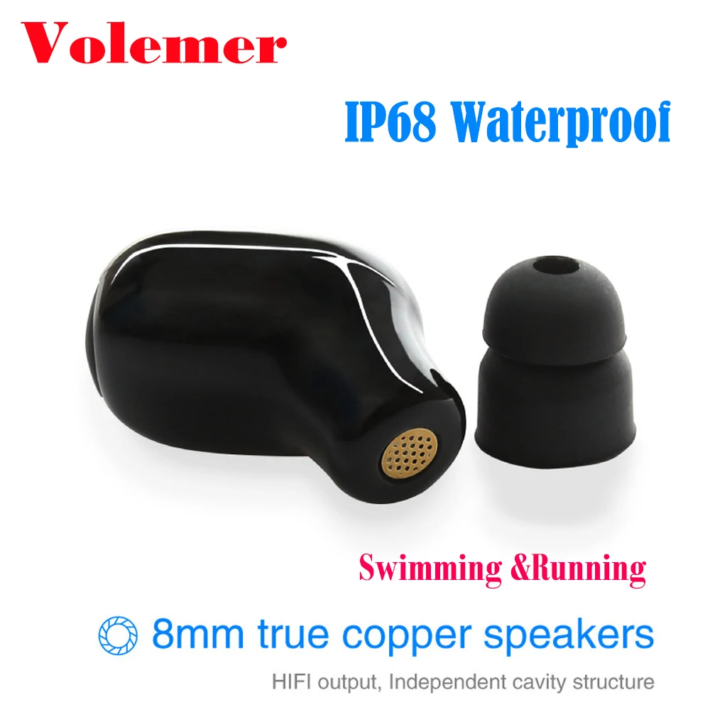 ipx8 waterproof earbuds for swimming