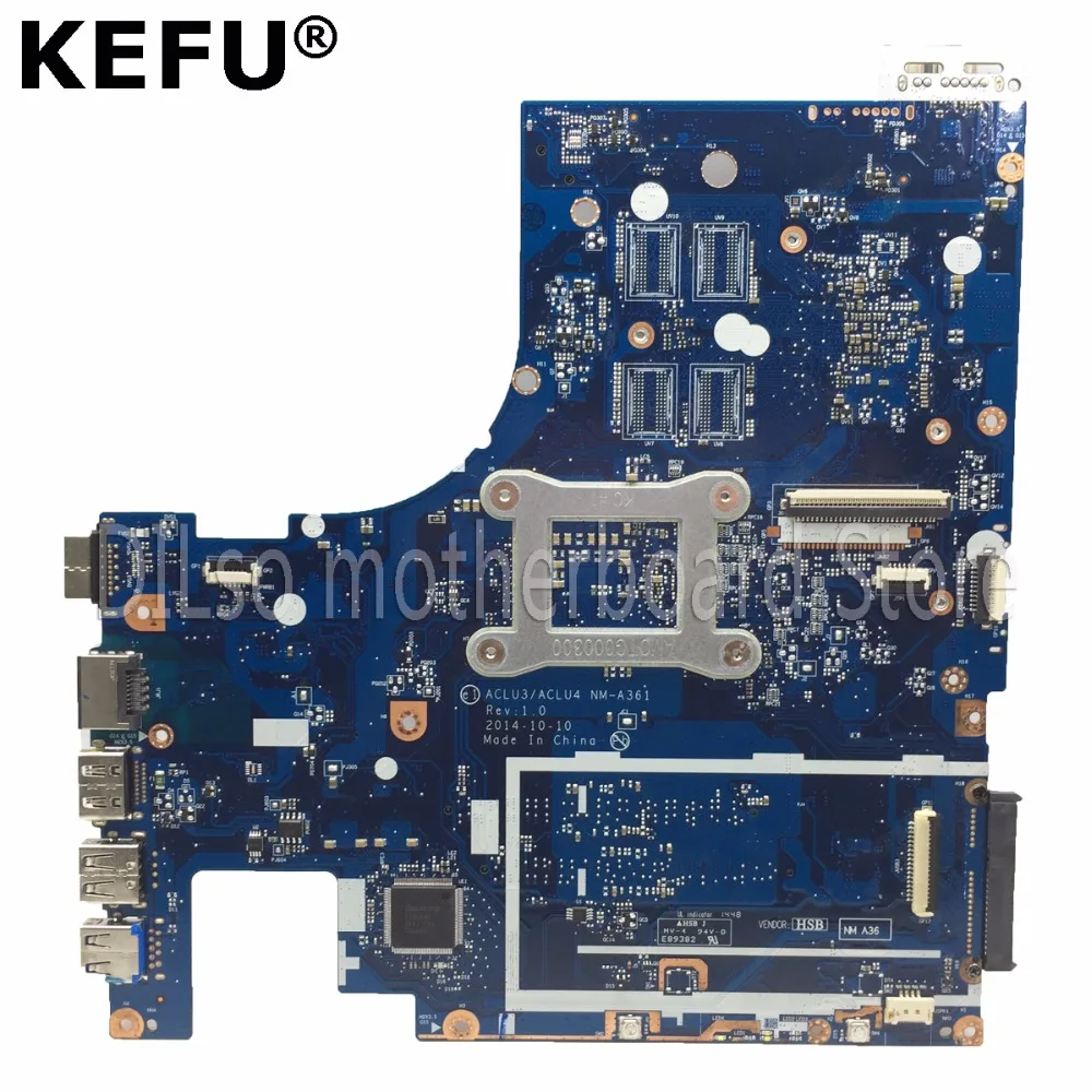 KEFU NM-A361 материнская плата для lenovo G50-80 ACLU3/ACLU4 NM-A361 PM материнская плата для ноутбуков I7-5500 процессор тест