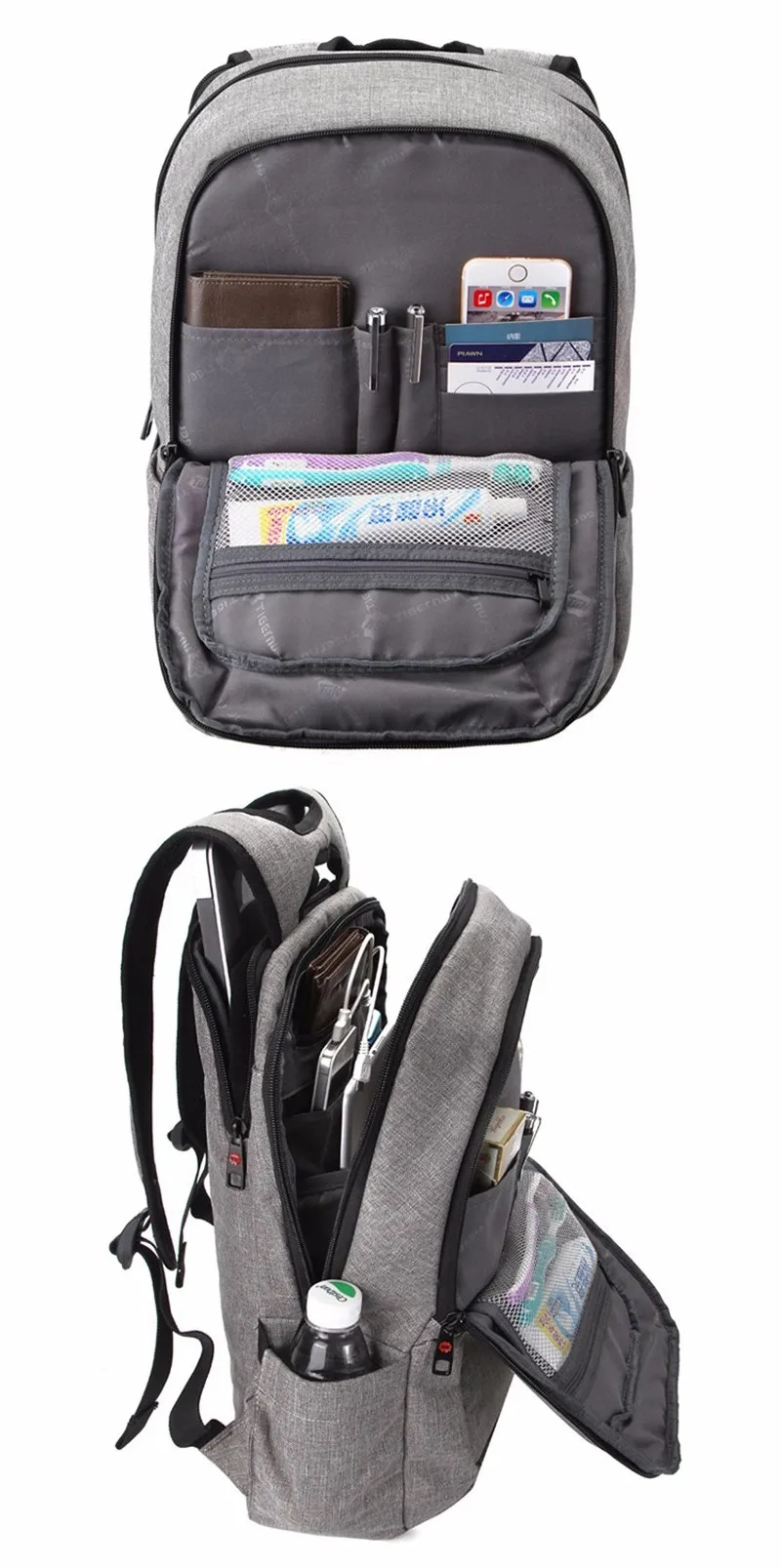 Tigernu Анти Вор женский рюкзак мужской деловой повседневный рюкзак колледж подросток школьный рюкзак сумка для ноутбука рюкзак