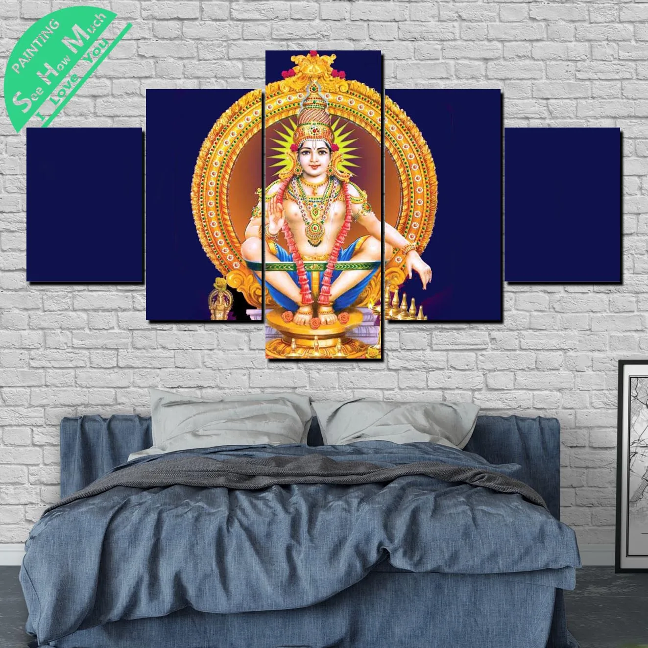 5 Шт. Айяппан Свами Лорд Живопись Wall art Картина Искусство Плакат Украшения Картина Современная