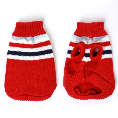 red3 Зимняя одежда для собак с героями мультфильмов, теплый Рождественский свитер для собак, верхняя одежда для питомца, вязаная крючком одежда для чихуахуа, щенка, кошки - Цвет: red3