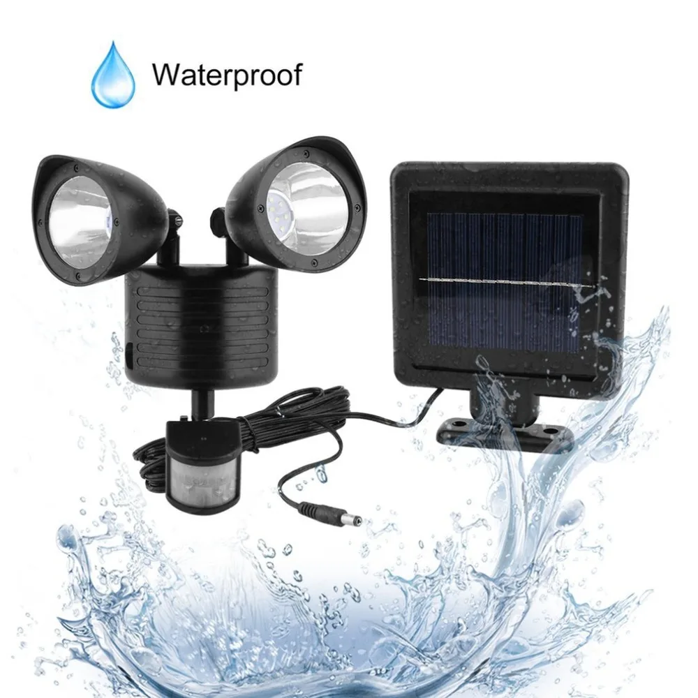 

22 LED Solar Powered Security Garage Motion Sensor Light Waterproof Street Light Outdoor Dual Flood Lamp Human Induction Lamp