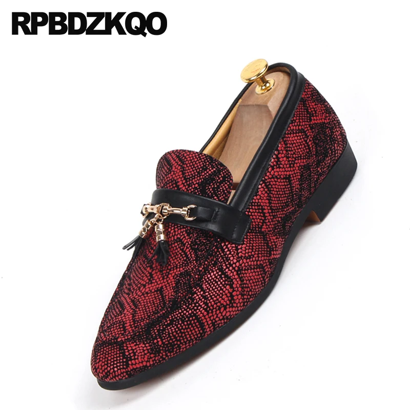 Sapatos Metal Elevator Crocodilo Jacaré vermelho De Vermelho Deslizar Elevador red Respiráveis Moda Cobra 2018 white black Preto Verão white Elevator Do Elevator Borla Mocassins Pele Homens Novo Sobre Clube td4qId