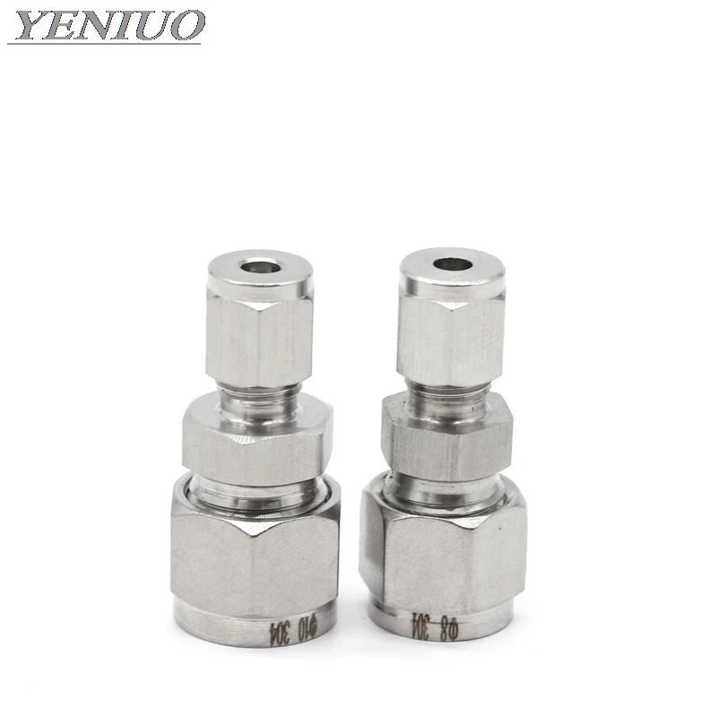 

Variable diameter 3~12mm Pipe OD Double Ferrule Tube Straight Compression Fitting Coupler SS Pipe Connector Stainless Steel 304