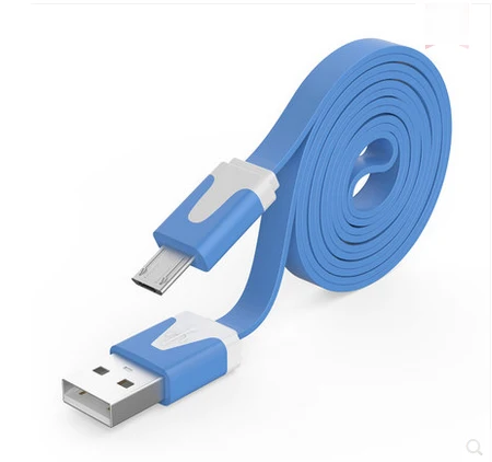 Плоский кабель Micro USB длиной 3 м 2 1 фута шнур шнуры зарядное устройство V8 зарядная