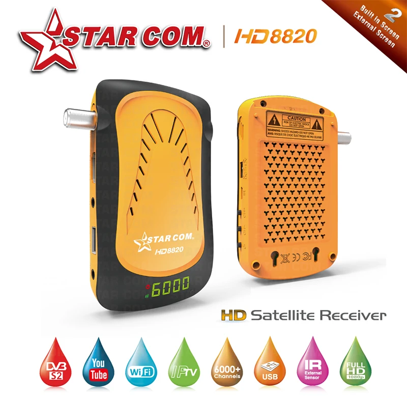 online HD8850 Starcom Receptor de TV Via Satélite Com Livre Árabe IPTV Full HD CAIXA de TV Digital Com o YOUTUBE DVBS2