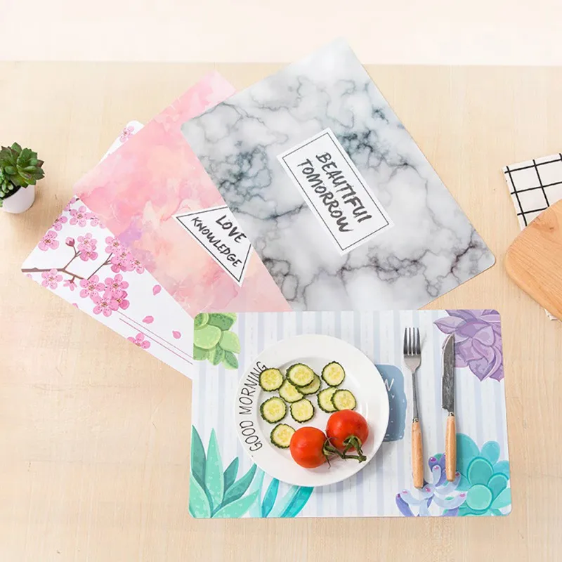 

Multi-Functional European Matte Place Mat Tableware Pads Coasters Plate Bar Table Place Mat For Kids Matte Texture