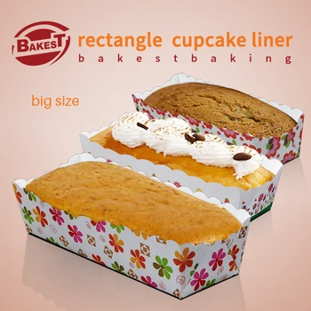

BAKEST 50pcs per lot Large Rectangular Cake Baking Paper Cup Multiple Pattern Selection
