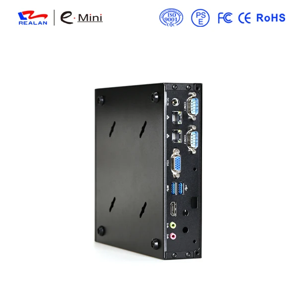 OEM/ODM fanless mini pc with celeron J1800 dual core X86 1080P 4 serial port dual lan multimedia player