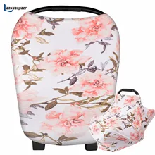 Накидка для кормящих мам для мальчиков и девочек, дышащая и эластичная детская балдахин на автолюльку, идеально подходит для кормления грудью и коляски