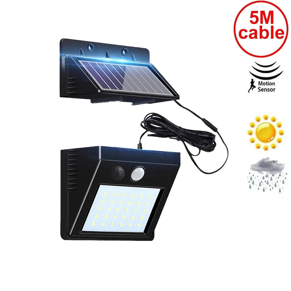 

new 30 leds solar motion light garden yard garage patio lantern security deck fence decor 3 mode emergency lawn lamps waterproof