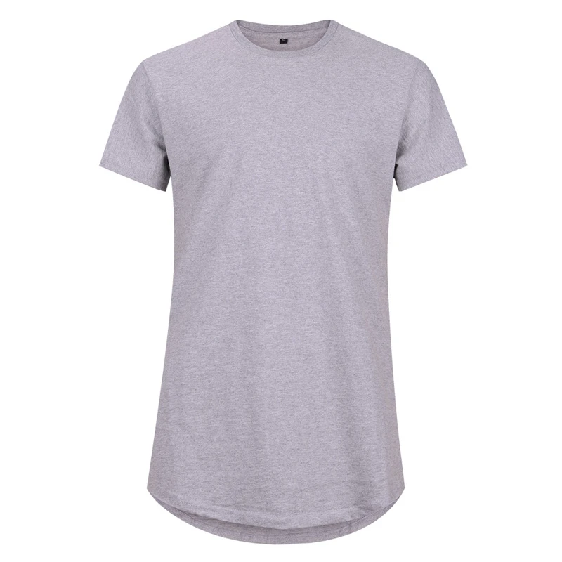 Mens Extra Long T Shirts Extended Elongated Curved Hem Hip Hop Long