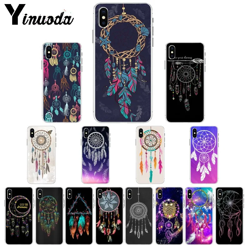 Yinuoda перо Ловец снов ТПУ Мягкий силиконовый чехол для телефона Apple iPhone 8 7 6 6S Plus X XS