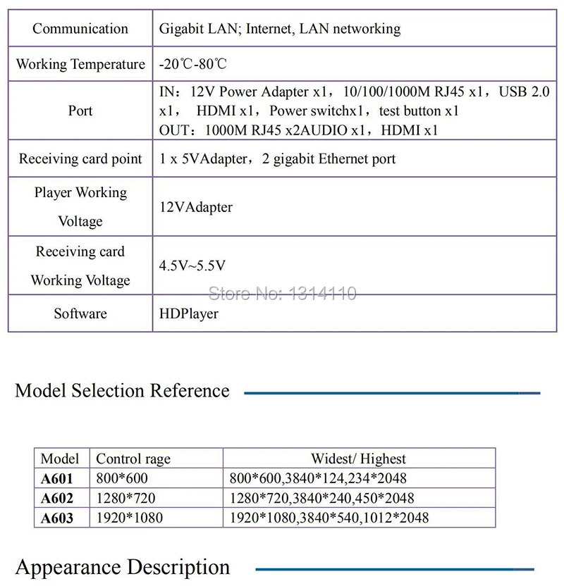 Светодиодный управления светодиодным дисплеем, HD-A603 Syn-Asyn dual-mode HD телеприставка