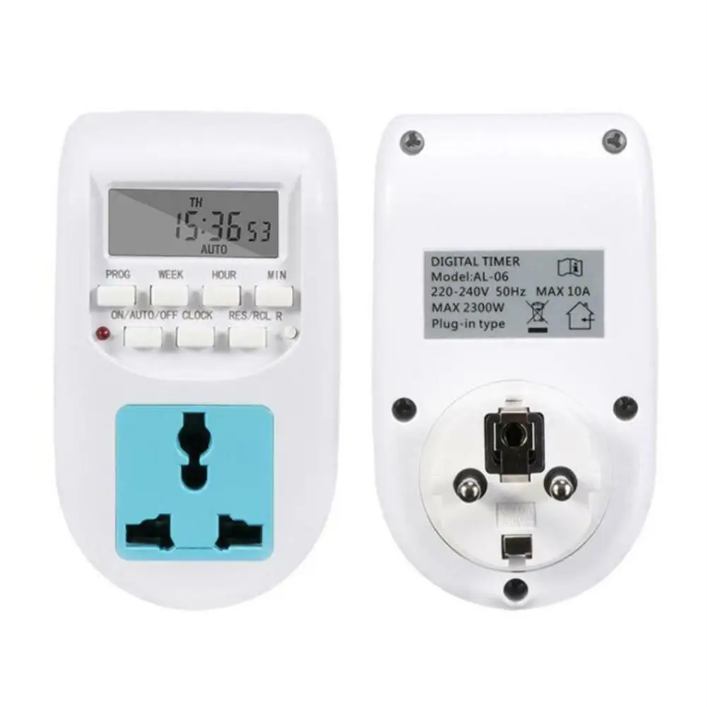

220V Multi-functional LCD Digital Socket Timing Outlet Switch EU Plug Home