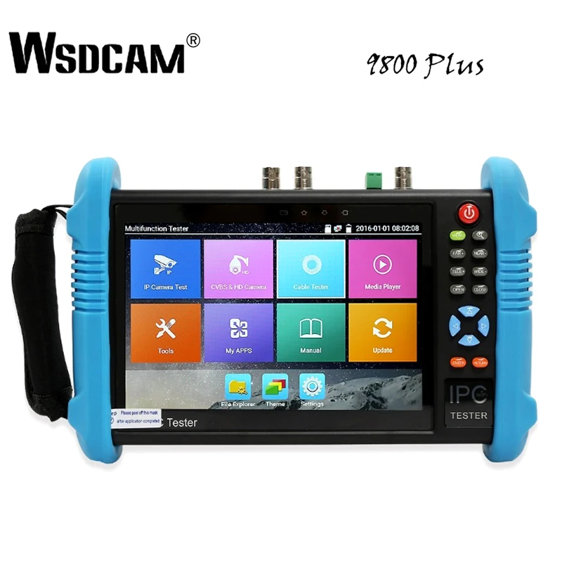 9800 Plus 7 дюймовый тестер IP Камеры CCTV CVBS Аналоговый камеры с POE/WIFI/4K H.265/HDMI выход/RJ45
