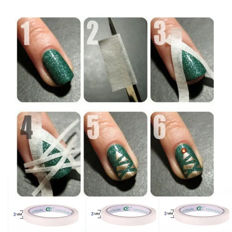 1Pcs Nail Art Gel Polish Adhesive Tape For DIY Nail Beauty Decorations Stickers Nail Tool 1 2 3mm Width